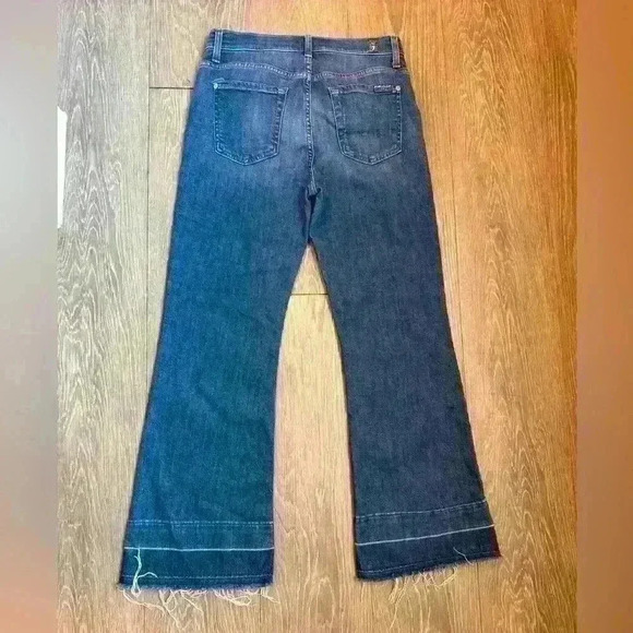 7 for All Mankind Women's Cropped Jo Wide leg flare jeans Size 26 - Picture 3 of 10